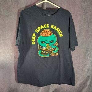 LCM International Deep Space Ramen Tokyo Japan Black Graphic Tee VG XL